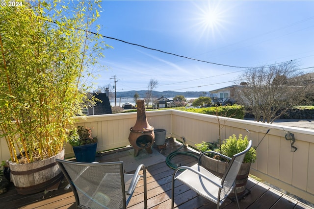 view of wooden terrace