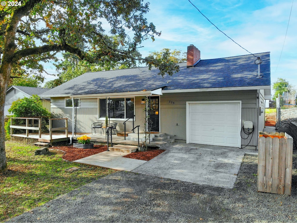 ranch-style house with a garage