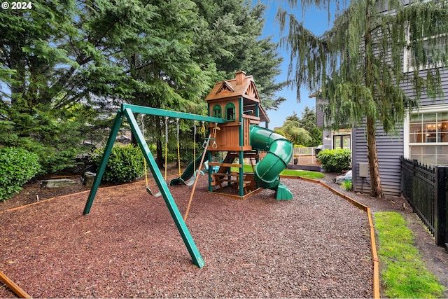 view of jungle gym