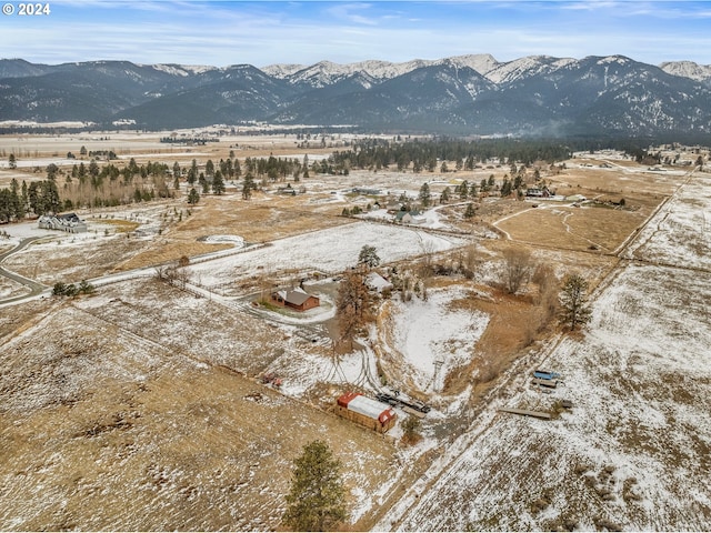 view of mountain feature featuring a rural view