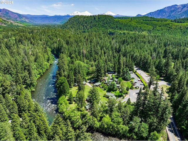 bird's eye view featuring a mountain view