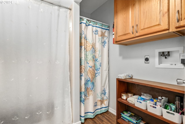 bathroom featuring hardwood / wood-style floors