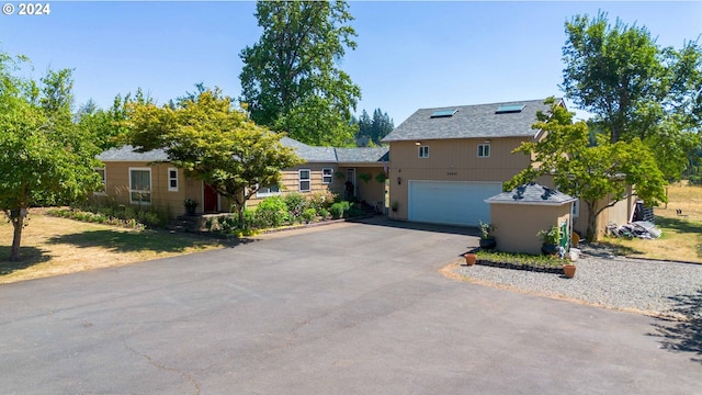 view of front of home featuring a garage