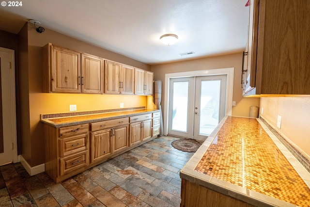 kitchen with french doors