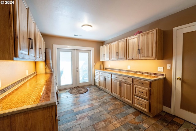 kitchen with french doors