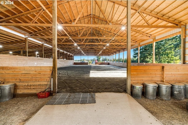 view of horse barn