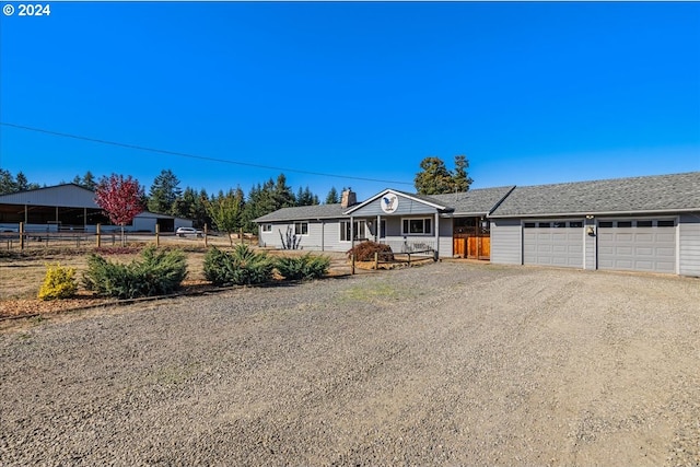 ranch-style home with a garage