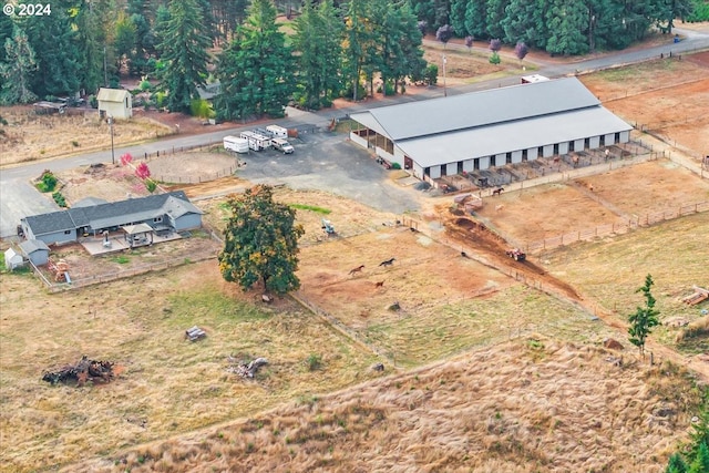 bird's eye view featuring a rural view