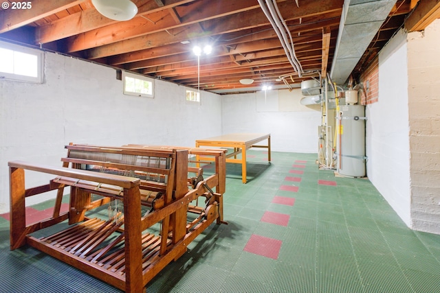6312 SW Lesser Way, Portland, OR 97219 - basement with tile patterned floors and strapped water heater