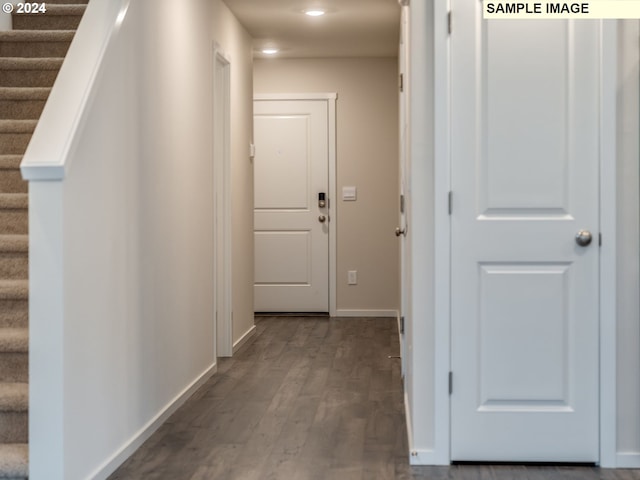 hallway featuring hardwood / wood-style flooring