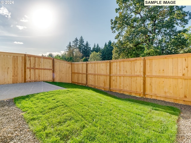 view of yard featuring a patio