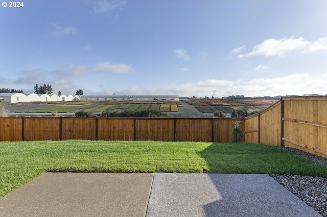 view of yard with a patio