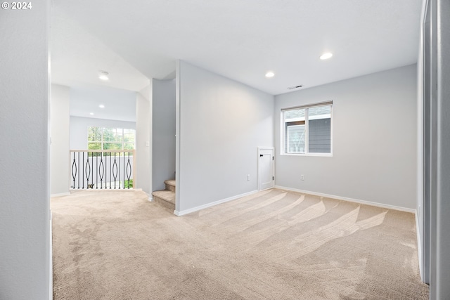 view of carpeted spare room