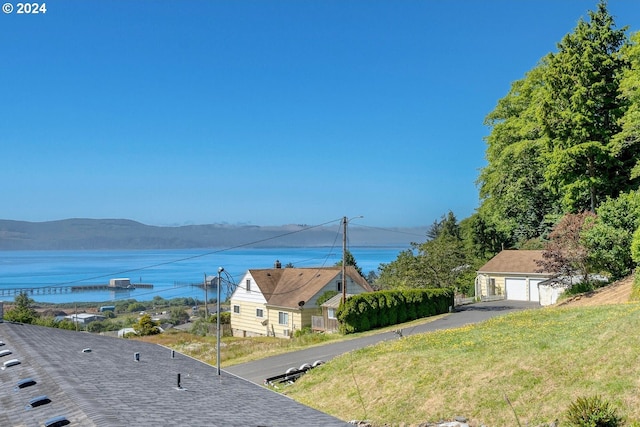 property view of water featuring a mountain view