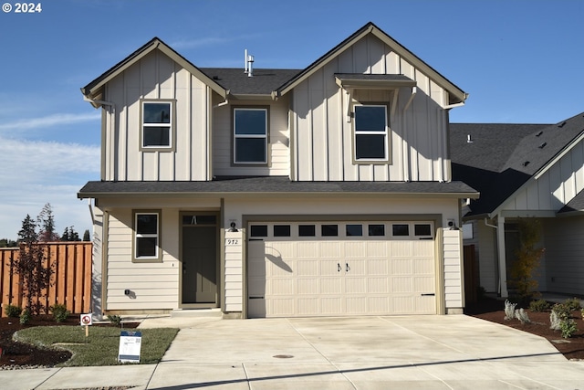 view of front of house featuring a garage