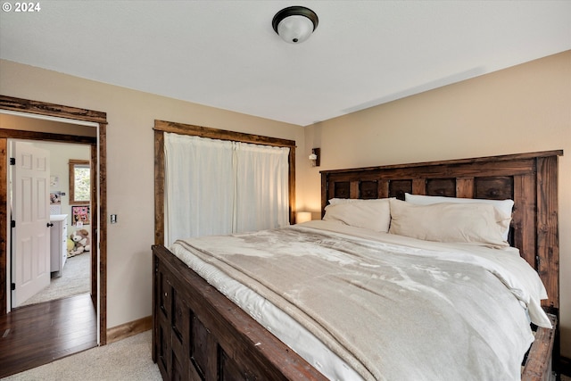 bedroom featuring light hardwood / wood-style flooring