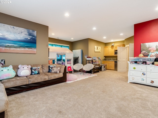 view of carpeted living room