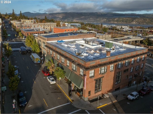 aerial view featuring a mountain view