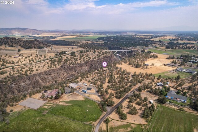 bird's eye view with a rural view
