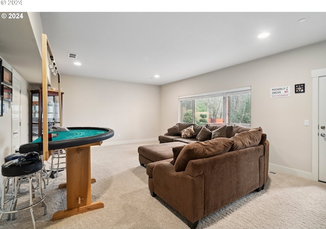 view of carpeted living room