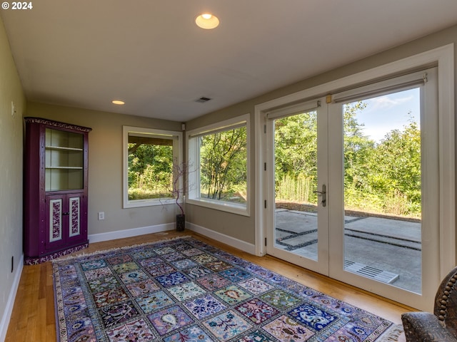 interior space featuring french doors and a wealth of natural light