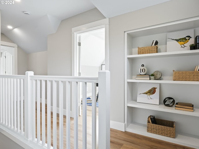 corridor featuring light hardwood / wood-style floors