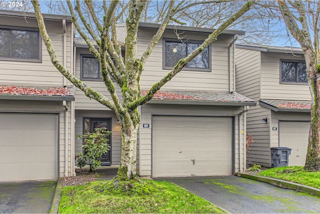 view of property with a garage