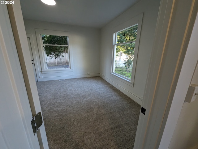 view of carpeted spare room