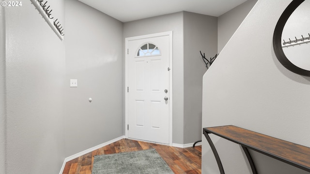 foyer featuring dark hardwood / wood-style flooring