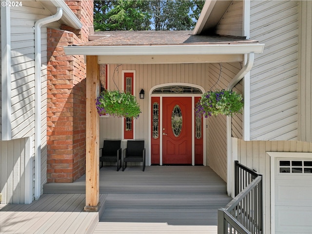 4243 Spring Rock Cir, West Linn, OR 97068 - view of exterior entry featuring roof with shingles