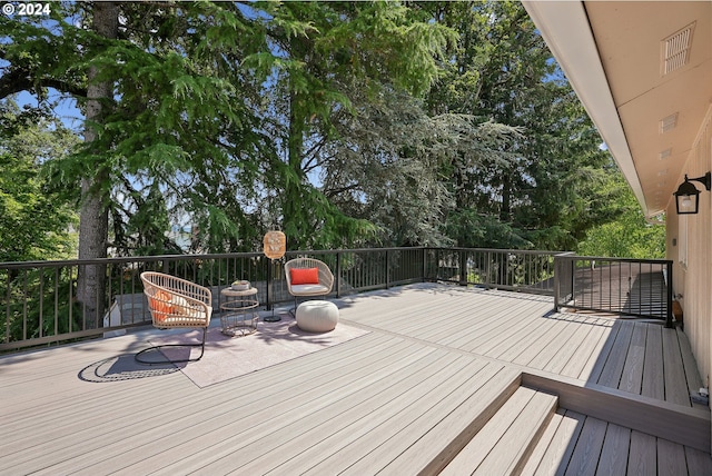 view of wooden terrace