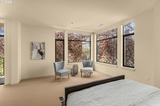 carpeted bedroom with baseboards