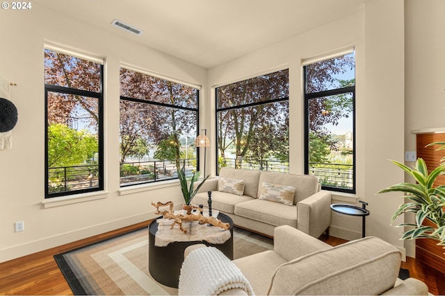 sunroom with visible vents