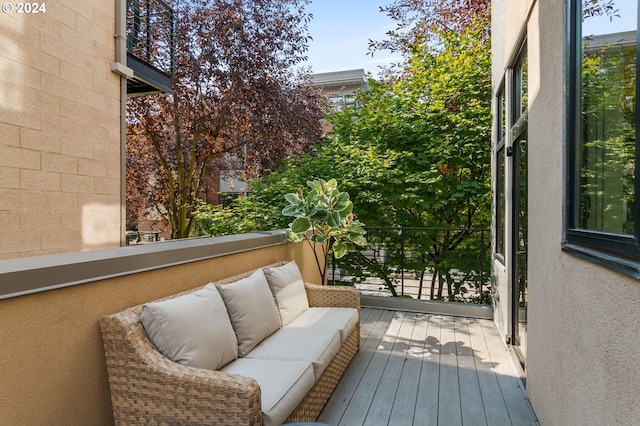 balcony with outdoor lounge area