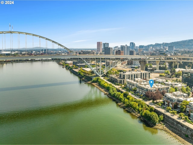 water view featuring a city view