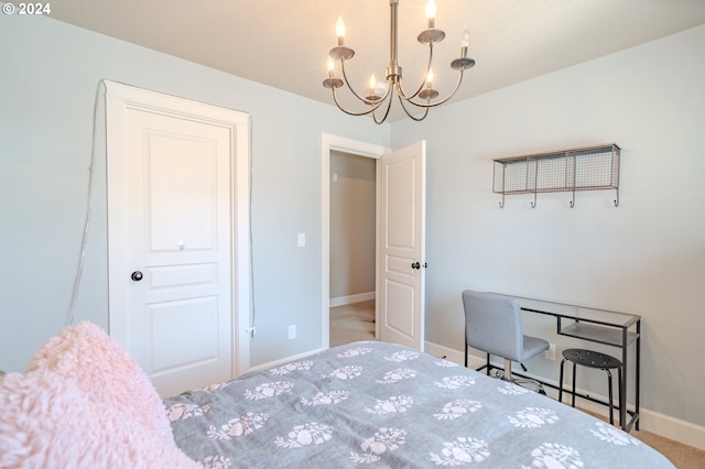 15003 NE 102nd St, Vancouver, WA 98682 - bedroom with a chandelier and baseboards