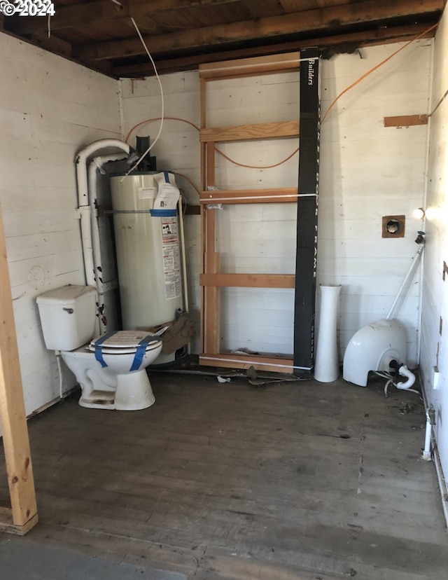 utility room featuring secured water heater