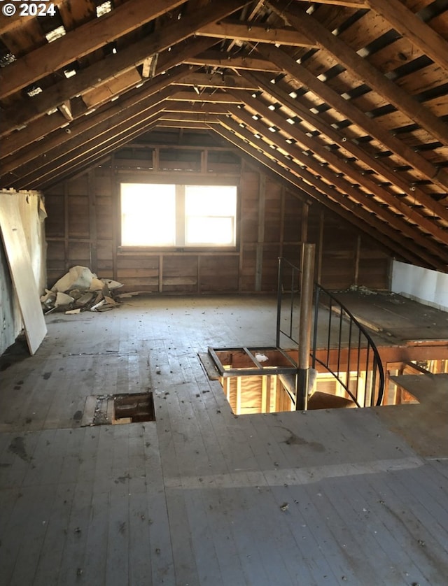 view of attic