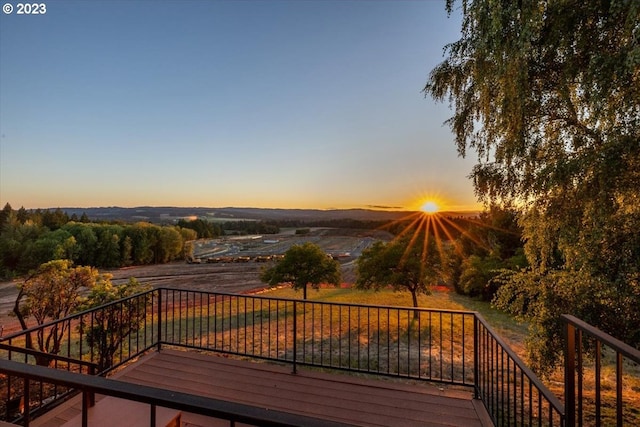 view of deck at dusk