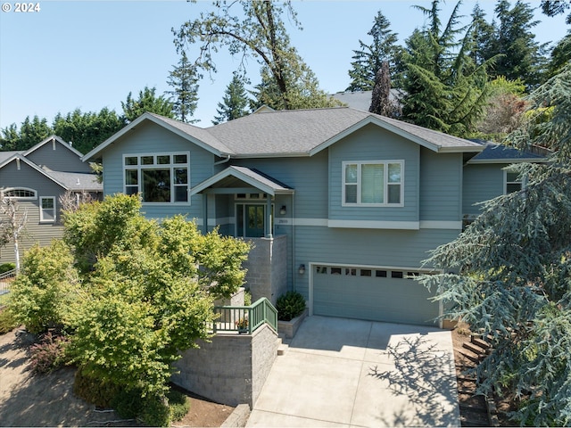 view of front of home featuring a garage