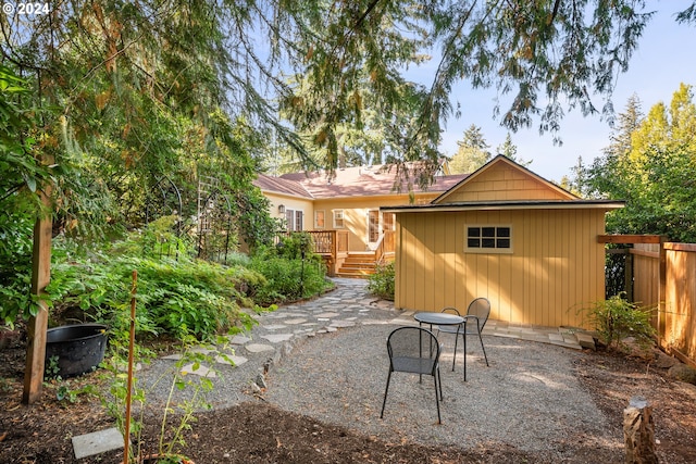 view of patio / terrace with a wooden deck