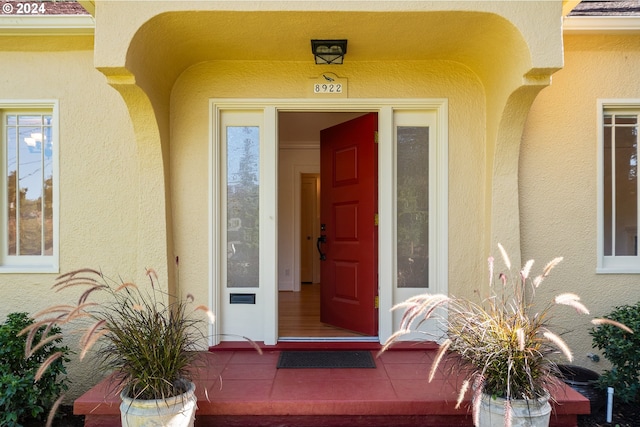 view of doorway to property