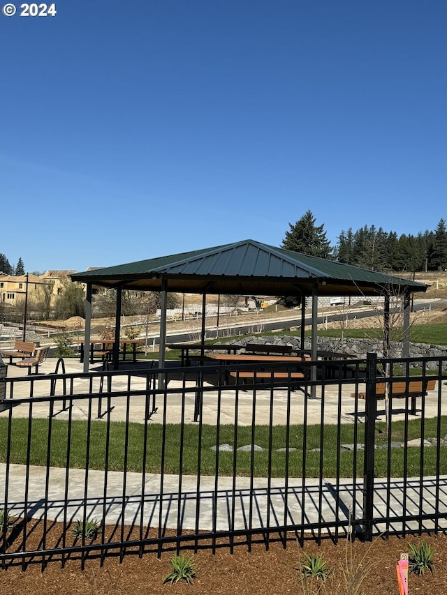 view of yard featuring a gazebo