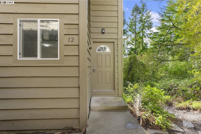 view of doorway to property