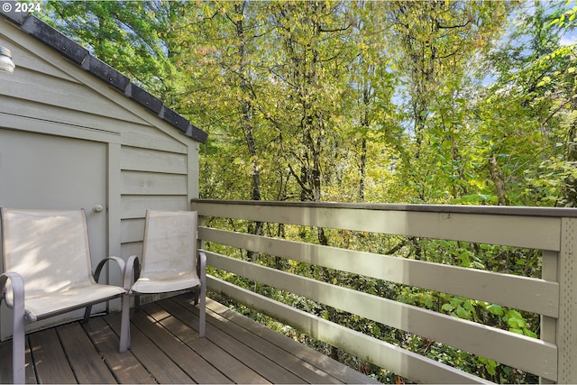 view of wooden deck