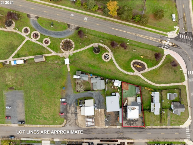 155 E Main St, Lowell, OR 97452 - aerial view of property's location featuring property boundaries highlighted