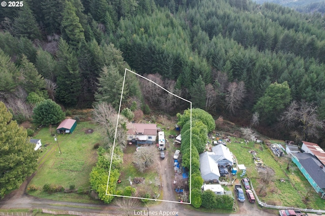 aerial view with a view of trees