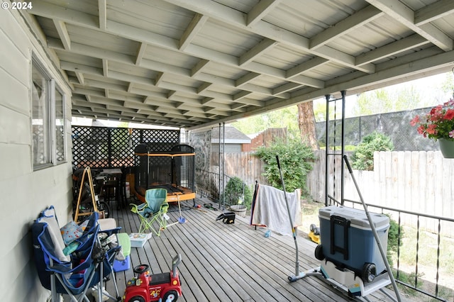 view of wooden terrace