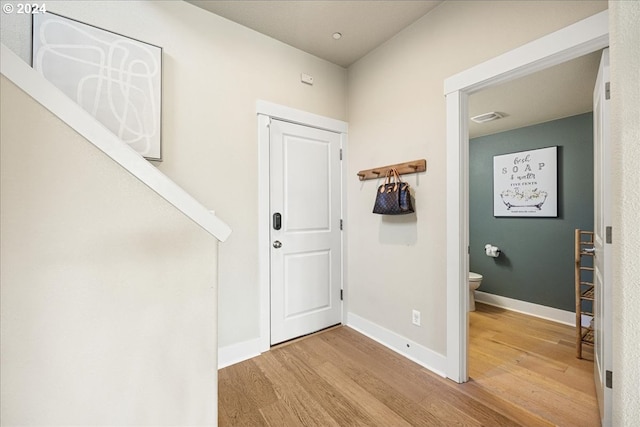 interior space with wood-type flooring