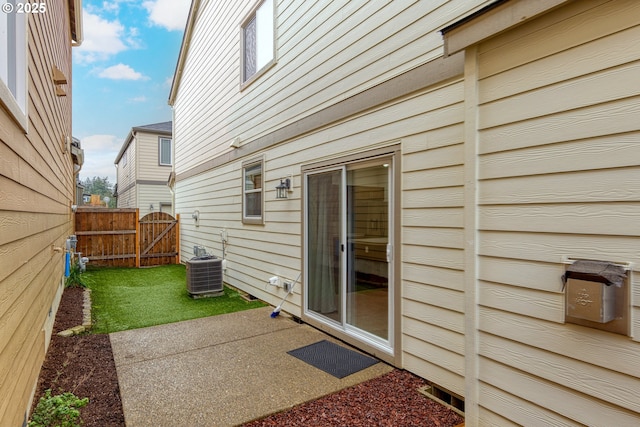 view of patio / terrace featuring central AC unit